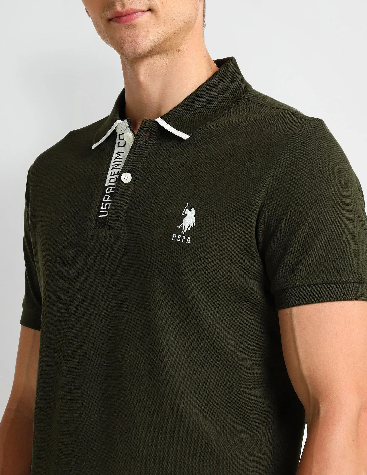 U.S. Polo Assn. Denim Co. Muscle Fit Solid Polo Shirt