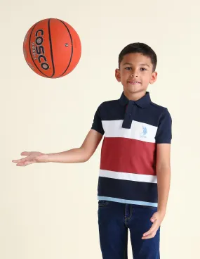 U.S. Polo Assn. Kids Boys Colour Block Regular Fit Polo Shirt