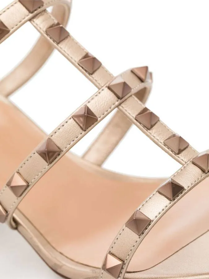 Valentino Garavani Rockstud caged-style sandals Gold