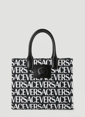 Versace Logo Print Tote Bag