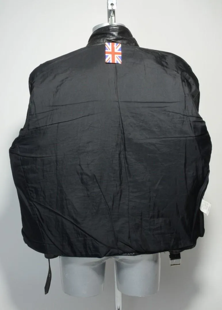  Vintage leather biker jacket XL