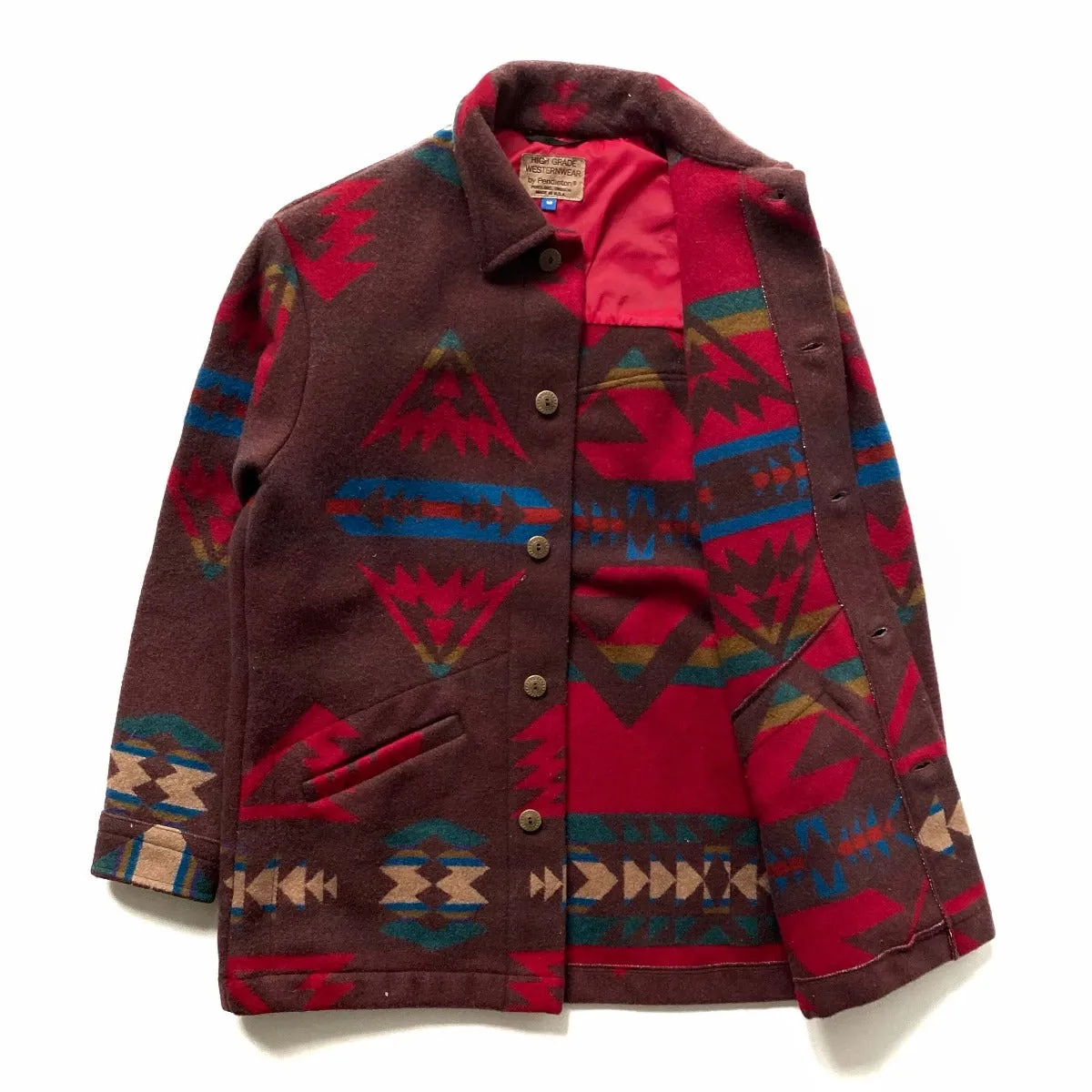 Vintage Pendleton Western Wear Wool Blanket Cloak Jacket