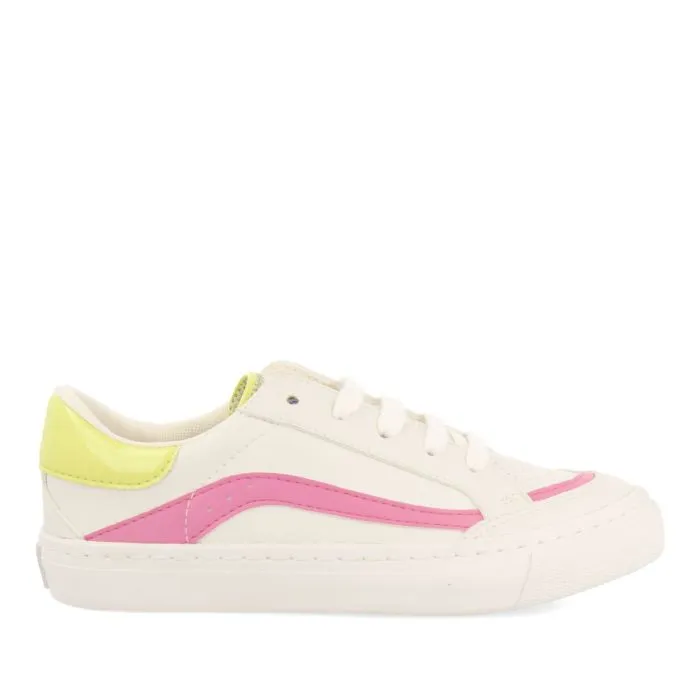 WHITE SNEAKERS WITH COLORFUL DETAILS FOR GIRL AND BOY CUSICK