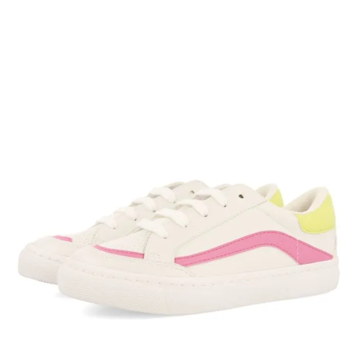 WHITE SNEAKERS WITH COLORFUL DETAILS FOR GIRL AND BOY CUSICK