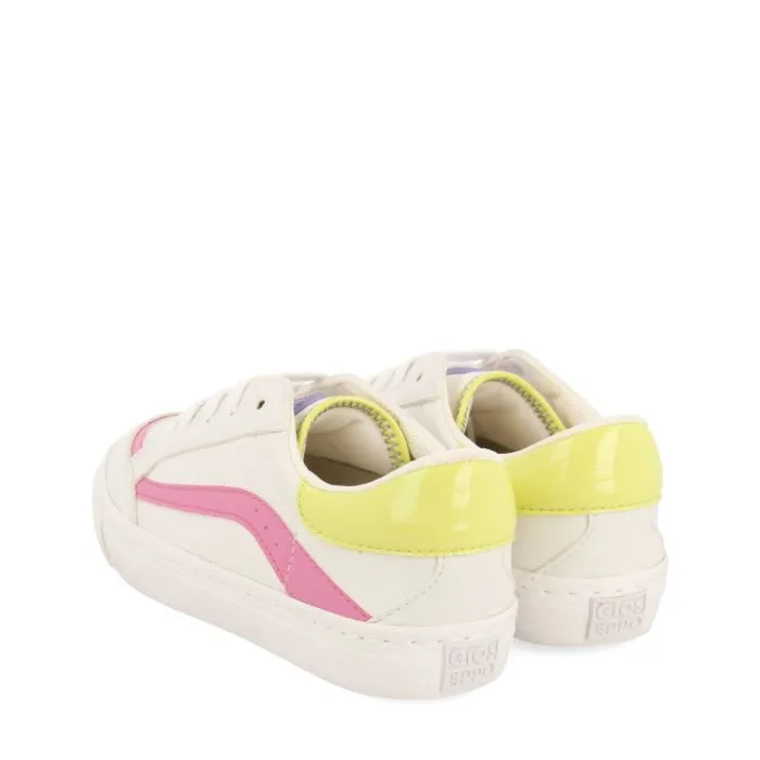 WHITE SNEAKERS WITH COLORFUL DETAILS FOR GIRL AND BOY CUSICK