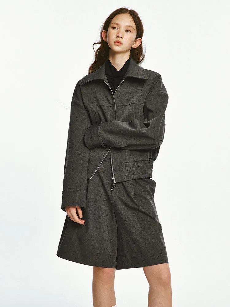 Wide Silhouette Swing Top Jacket