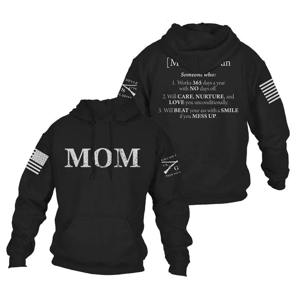 Women's Mom Defined Hoodie - Black