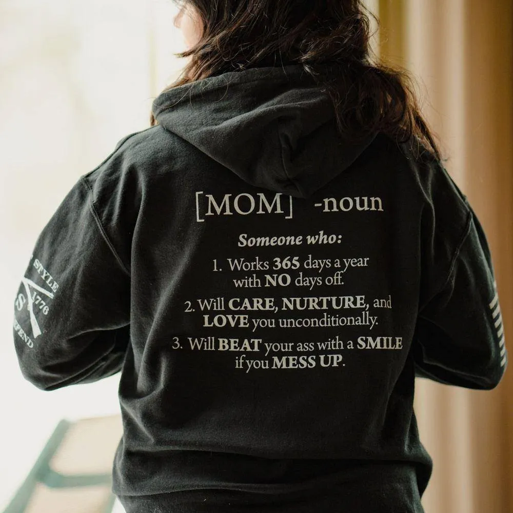 Women's Mom Defined Hoodie - Black