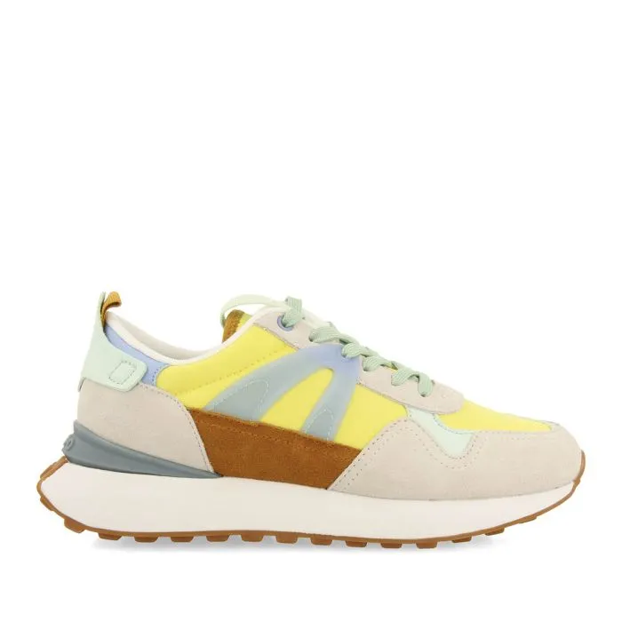 YELLOW SNEAKERS WITH MULTICOLOR DETAILS FOR WOMEN ADAIR