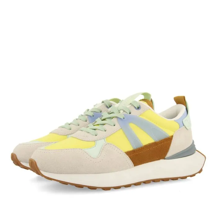 YELLOW SNEAKERS WITH MULTICOLOR DETAILS FOR WOMEN ADAIR