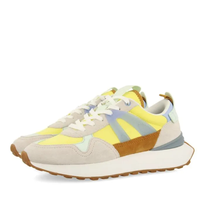 YELLOW SNEAKERS WITH MULTICOLOR DETAILS FOR WOMEN ADAIR