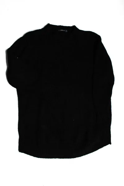 Zara Women's Turtleneck Long Sleeves Sweater Black Size M Lot 2